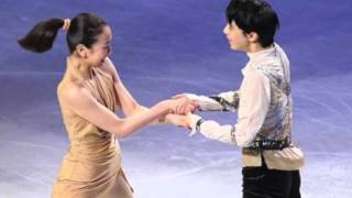 浅田真央と羽生結弦がエキシビションで手をつないで演技【世界選手権2014W金メダリスト】 [upl. by Letsirk]