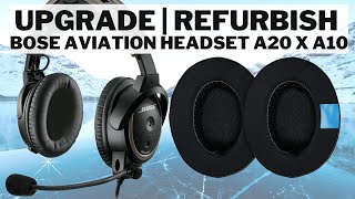 Bose Aviation Headset A20 A10 X Upgraded Replacement Parts  Renew  Refurbish  Ear Pad  Cushions [upl. by Sredna]