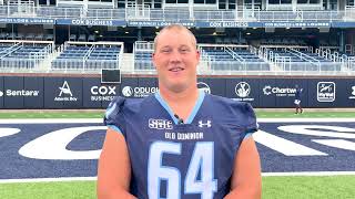 ODU Football Media Day 2024  OL Zach Barlev [upl. by Anod]