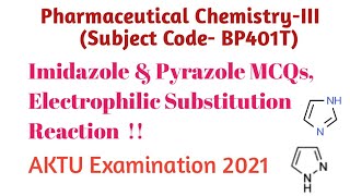 Imidazole amp Pyrazole MCQs Oxamide Tartaric acid [upl. by Yatnoj622]