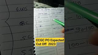 ECGC PO Expected CutOff 2023  ECGC PO Cut Off 2023 shorts trending viral viralreels [upl. by Dorinda]