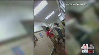 Principal students fire back after video of fight released [upl. by Etnohc692]