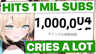 Iroha Cries On Hitting 1 Million Subs Hololive Eng Subs [upl. by Smart]