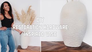 DIY RESTORATION HARDWARE STONE VASE [upl. by Ehrman]