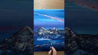 Mountain glow painting art acrylicpainting mountains shorts [upl. by Durman]