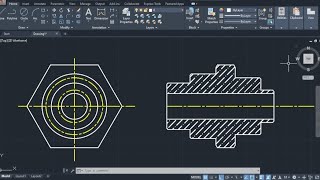 Autocad mechanical practice drawing  2d drawing  autocad tutorial in hindi  autocad 2d [upl. by Iveksarap]