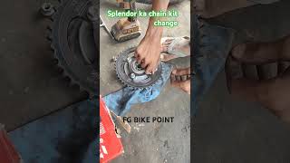 Splendor ka chain sprocket chain fgbikepoint begusrai hero [upl. by Pelletier65]