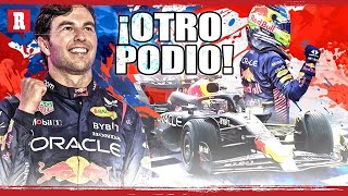 ¡OTRA VEZ CHECO ¡OTRO PODIO con RED BULL Sergio Pérez es segundo en la F1 [upl. by Filippa]