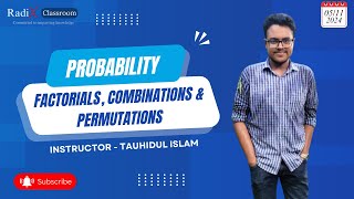 Factorials Combinations and Permutations Probability  Radix Classroom  Tauhidul Islam [upl. by Katey119]