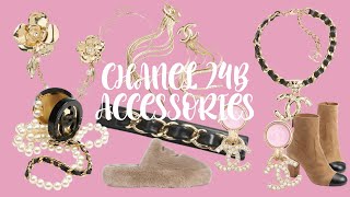 Chanel 2024B Accessories  Earrings Necklaces Brooch Shoes Hair clips ☆ [upl. by Anonyw]