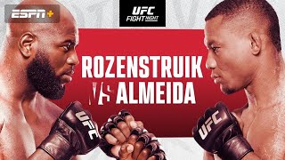 UFC CHARLOTTE LIVE ROZENSTRUIK VS ALMEIDA LIVESTREAM amp FULL FIGHT NIGHT ON ABC 4 COMPANION [upl. by Idnas959]