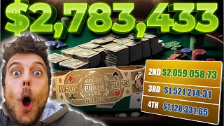 HOW I WON 3 MILLION DOLLARS IN A POKER TOURNAMENT  5000 WSOP Main Event  Finale [upl. by Christabelle]