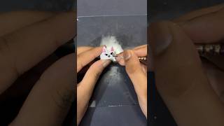 Lets make a cat face ring with clay 🐱🎀art drawing shortvideo artandcraft craft reels explore [upl. by Inad]