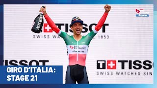 HAPPY ENDING  MATTEO SOBRERO WINS 2022 GIRO DITALIA  STAGE 21 [upl. by Northrup]