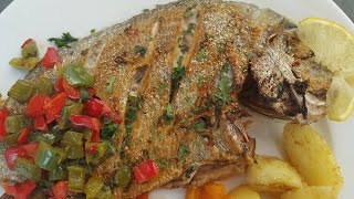 recette poissons au four croustillants سمك مشوي في الفرن [upl. by Norvan548]