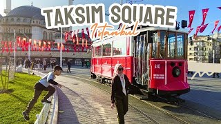 Taksim Square Istanbul  Istiklal Street Turki [upl. by Sesmar]