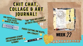 Chit Chat amp Art Journaling Mixed Media Collage  DIY Washi Tape amp Fold out flap [upl. by Dotty436]