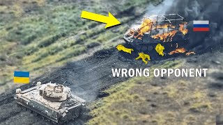 New Moment Shows Putins Best T 90M Tank Hitting US Bradley Fighting Vehicle [upl. by Etteniuqna]