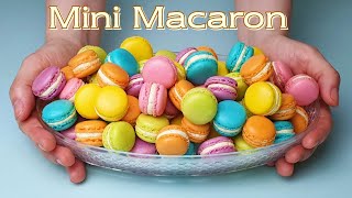 미니 바닐라 마카롱 만들기 Vanilla Mini Macaron Recipe  Italian meringue [upl. by Aerdnaid]