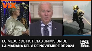 Lo mejor de Noticias Univision de la mañana  viernes 8 de noviembre de 2024 [upl. by Solorac469]