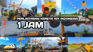 1 JAM Kompilasi Perlintasan Kereta Api Indonesia Railroad Crossing Indonesian 2023 [upl. by Shamma]