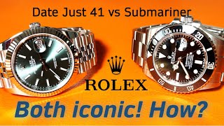 ComparisonDate Just 41 Mint vs Submariner  How Rolex created two iconics with different strategies [upl. by Rattray]