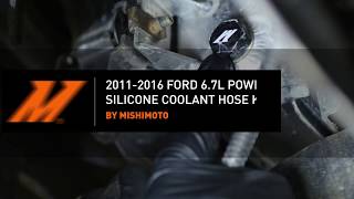 20112016 Ford 67L Powerstroke Silicone Coolant Hose Kit Installation by Mishimoto [upl. by Naugan]