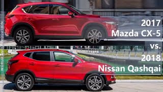 2017 Mazda CX5 vs 2018 Nissan Qashqai technical comparison [upl. by Jat488]