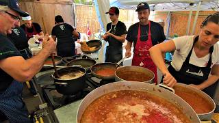 Street Food from North of Italy Giant Sagra delle Sagre Fest in Asti city [upl. by Vivian]