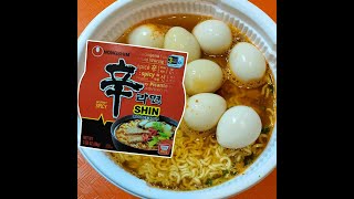 eat Canned Quail Eggs with Bowl Shin Ramen Bowl Noodles [upl. by Kovar337]