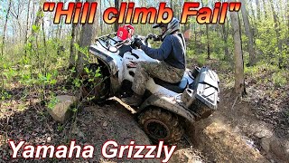 Yamaha Grizzlies struggle on hill climb PT2 Ozark ride adventure Buckhorn trails [upl. by Eednak538]