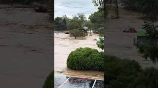 Asheville house floats away floodwaters from Helene [upl. by Jules]