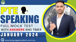 PTE Speaking Full Mock Test with Answers  January 2024  LA Language academy PTE NAATI IELTS [upl. by Rubbico]