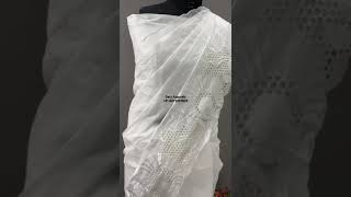 Organdy cutwork saree available for order 8072937829 whitesaree saree [upl. by Conner]