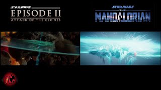 Seismic Charge Bomb Sound Comparison  Star Wars Episode 2 vs The Mandalorian 2020 [upl. by Admana]