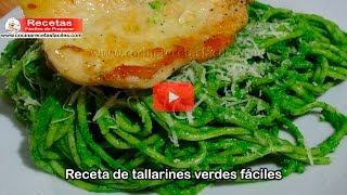 Receta de Tallarines verdes fáciles [upl. by Laws]