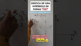 Grafica de una hiperbole en forma rapida📌 Grafica de una hiperbole en forma speed📌Subscribe🚀 [upl. by Nauwtna]