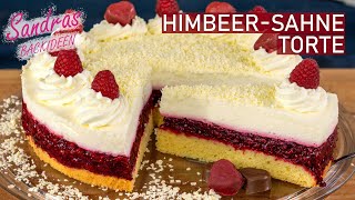 Himbeer Sahne Torte  einfache Himbeer Schmandtorte  Valentinstag [upl. by Cousins477]