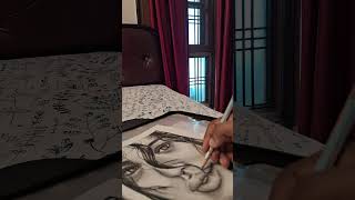 Realistic drawing hyperrealism potraitdrawing potraitart [upl. by Woolson]