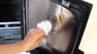 How to easily clean a wood burning stove glass window [upl. by Ahtnahc]