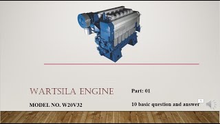 HFO Power plant  WARTSILA Engine W20V32  question and answer  Part 1 [upl. by Allerym]