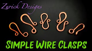 DIY Jewelry Make Your Own Wire Clasps Part 1 Easy and Simple [upl. by Amari]