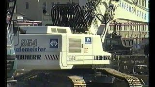 Liebherr R954B Fa Hafemeister Materialumschlag Potsdamer Platz Berlin 16041996 [upl. by Elylrac]