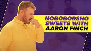 Aaron Finch trying Bengali sweets  Knights TV  KKR IPL 2022 [upl. by Ecinue]