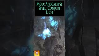 Checkout the CONJURE LICH spell from the Skyrim Spell Mod APOCALYPSE shorts [upl. by Player395]