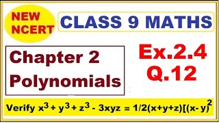 Class 9 Maths  Ex24 Q12  Chapter 2  Polynomials  New NCERT  Ranveer Maths 9 [upl. by Dustin596]