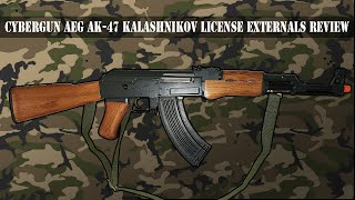 Cybergun AK47 Kalashnikov Licensed AEG Externals Review [upl. by Arratahs]