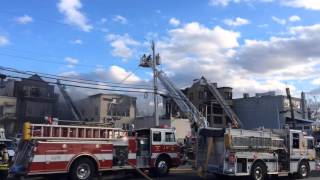 Keyport fire Firefighters battle a multialarm blaze [upl. by Elik846]