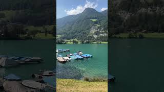 LungernLake DroneFootage Switzerland HikingAdventures LungernSee AerialView NatureLovers [upl. by Cosma]