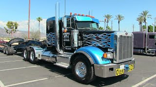 Monzon amp Son Heavy Haul Peterbilt 367 And 9Axle Cozad Trailer WalkAround At Truckin For Kds 2022 [upl. by Jay]